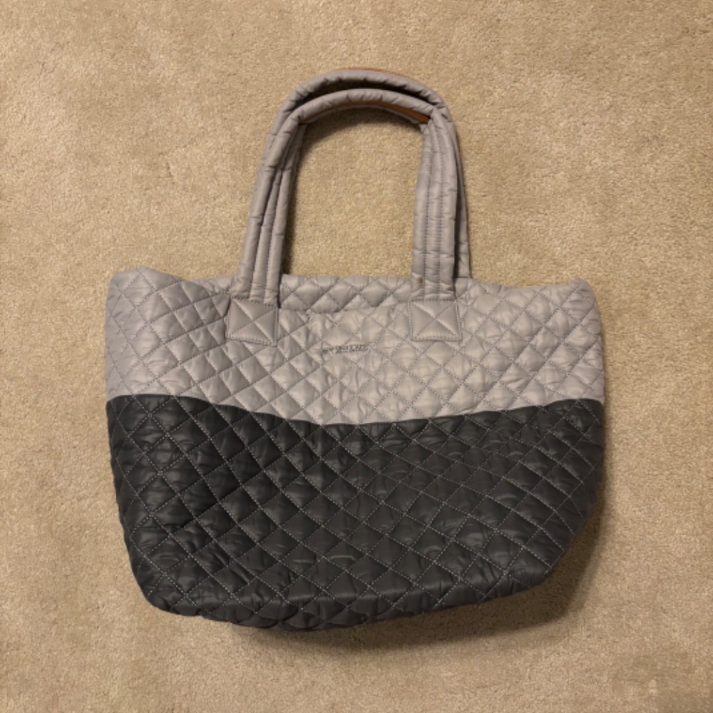 MZ Wallace Medium Metro Tote, Fog and Magnet Colorblock